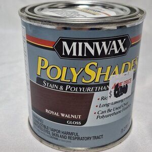 Minwax PolyShades Oil Based Wood Stain ROYAL WALNUT BROWN  1/2 Pint